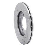Dynamic Friction 1979-1983 Toyota Pickup Front Left Drilled Silver Brake Rotor by Dynamic Friction Company 621-76094L