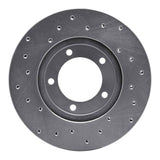 Dynamic Friction 1979-1983 Toyota Pickup Front Right Drilled Silver Brake Rotor by Dynamic Friction Company 621-76094R