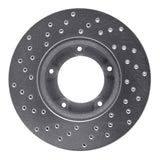Dynamic Friction 1984-1995 Toyota Pickup Front Right Drilled Silver Brake Rotor by Dynamic Friction Company 621-76096R