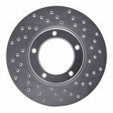 Dynamic Friction 1984-1995 Toyota Pickup Front Right Drilled Silver Brake Rotor by Dynamic Friction Company 621-76096R