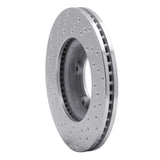 Dynamic Friction 1984-1995 Toyota Pickup Front Right Drilled Silver Brake Rotor by Dynamic Friction Company 621-76096R