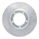 Dynamic Friction 1985-1992 Toyota Pickup Front Left Drilled Silver Brake Rotor by Dynamic Friction Company 621-76098L