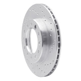 Dynamic Friction 1976-1980 Toyota Land Cruiser Front Right Drilled Silver Brake Rotor by Dynamic Friction Company 621-76099R