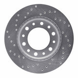 Dynamic Friction 1976-1980 Toyota Land Cruiser Front Right Drilled Silver Brake Rotor by Dynamic Friction Company 621-76099R