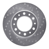 Dynamic Friction 1976-1980 Toyota Land Cruiser Front Right Drilled Silver Brake Rotor by Dynamic Friction Company 621-76099R