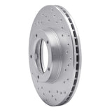 Dynamic Friction 1989-2008 Toyota Hi-Lux (Mexico) Front Right Drilled Silver Brake Rotor by Dynamic Friction Company 621-76106R