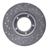 Dynamic Friction 1989-2008 Toyota Hi-Lux (Mexico) Front Right Drilled Silver Brake Rotor by Dynamic Friction Company 621-76106R