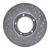Dynamic Friction 1989-2008 Toyota Hi-Lux (Mexico) Front Right Drilled Silver Brake Rotor by Dynamic Friction Company 621-76106R