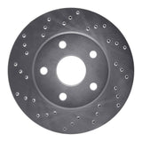 Dynamic Friction 1991-1996 Toyota Previa Front Left Drilled Silver Brake Rotor by Dynamic Friction Company 621-76111L