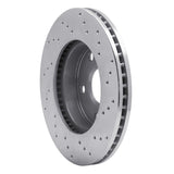 Dynamic Friction 1991-1996 Toyota Previa Front Left Drilled Silver Brake Rotor by Dynamic Friction Company 621-76111L