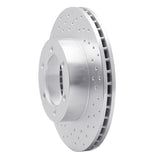 Dynamic Friction 1991-1998 Toyota 4Runner Front Left Drilled Silver Brake Rotor by Dynamic Friction Company 621-76115L