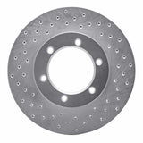 Dynamic Friction 1991-1998 Toyota 4Runner Front Left Drilled Silver Brake Rotor by Dynamic Friction Company 621-76115L