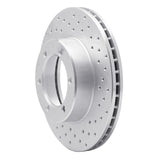Dynamic Friction 1991-1998 Toyota 4Runner Front Right Drilled Silver Brake Rotor by Dynamic Friction Company 621-76115R