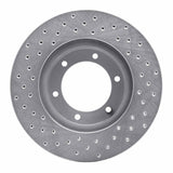 Dynamic Friction 1991-1998 Toyota 4Runner Front Right Drilled Silver Brake Rotor by Dynamic Friction Company 621-76115R