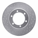 Dynamic Friction 1991-1998 Toyota 4Runner Front Right Drilled Silver Brake Rotor by Dynamic Friction Company 621-76115R