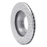Dynamic Friction 1991-1998 Toyota 4Runner Front Right Drilled Silver Brake Rotor by Dynamic Friction Company 621-76115R