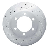 Dynamic Friction 2000-2007 Toyota Sequoia Front Left Drilled Silver Brake Rotor by Dynamic Friction Company 621-76124L