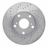 Dynamic Friction 2005-2015 Toyota Tacoma Front Left Drilled Silver Brake Rotor by Dynamic Friction Company 621-76133L