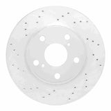 Dynamic Friction 2006-2018 Lexus HS250H Front Left Drilled Silver Brake Rotor by Dynamic Friction Company 621-76135L