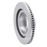 Dynamic Friction 2007-2022 Toyota Land Cruiser Front Left Drilled Silver Brake Rotor by Dynamic Friction Company 621-76136L