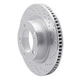 Dynamic Friction 2007-2022 Toyota Land Cruiser Front Right Drilled Silver Brake Rotor by Dynamic Friction Company 621-76136R