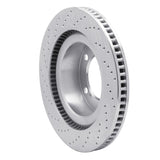 Dynamic Friction 2007-2022 Toyota Land Cruiser Front Right Drilled Silver Brake Rotor by Dynamic Friction Company 621-76136R