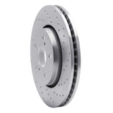 Dynamic Friction 2018-2022 Toyota C-HR Front Right Drilled Silver Brake Rotor by Dynamic Friction Company 621-76153R