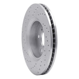 Dynamic Friction 2018-2022 Toyota C-HR Front Right Drilled Silver Brake Rotor by Dynamic Friction Company 621-76153R