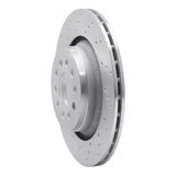 Dynamic Friction 2017-2020 Maserati Ghibli Rear Drilled Silver Brake Rotor by Dynamic Friction Company 621-79010
