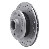 Dynamic Friction 1984-1985 Mazda RX-7 Front Left Drilled Silver Brake Rotor by Dynamic Friction Company 621-80006L