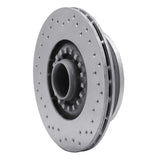 Dynamic Friction 1984-1985 Mazda RX-7 Front Left Drilled Silver Brake Rotor by Dynamic Friction Company 621-80006L