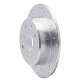 Dynamic Friction 1986-1988 Mazda RX-7 Rear Right Drilled Silver Brake Rotor by Dynamic Friction Company 621-80014R