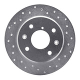 Dynamic Friction 1986-1988 Mazda RX-7 Rear Right Drilled Silver Brake Rotor by Dynamic Friction Company 621-80014R