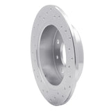 Dynamic Friction 1986-1988 Mazda RX-7 Rear Right Drilled Silver Brake Rotor by Dynamic Friction Company 621-80014R