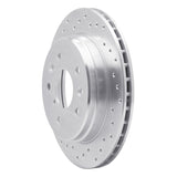 Dynamic Friction 1986-1991 Mazda RX-7 Rear Left Drilled Silver Brake Rotor