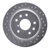 Dynamic Friction 1986-1991 Mazda RX-7 Rear Left Drilled Silver Brake Rotor