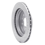 Dynamic Friction 1986-1991 Mazda RX-7 Rear Left Drilled Silver Brake Rotor