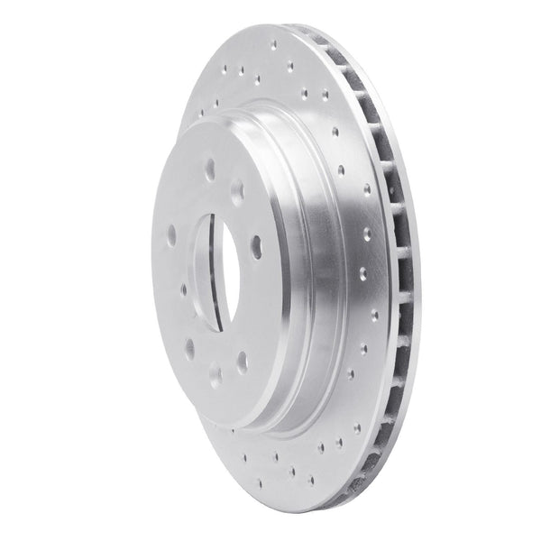 Dynamic Friction 1986-1991 Mazda RX-7 Rear Right Drilled Silver Brake ...