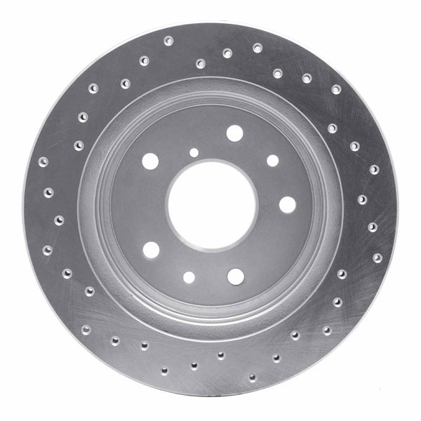 Dynamic Friction 1986-1991 Mazda RX-7 Rear Right Drilled Silver Brake ...