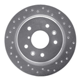 Dynamic Friction 1986-1991 Mazda RX-7 Rear Right Drilled Silver Brake Rotor by Dynamic Friction Company 621-80015R