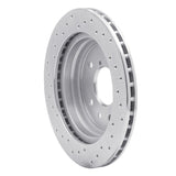 Dynamic Friction 1986-1991 Mazda RX-7 Rear Right Drilled Silver Brake Rotor by Dynamic Friction Company 621-80015R