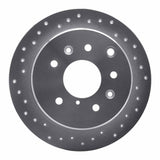 Dynamic Friction 1988-1989 Mazda 929 Rear Left Drilled Silver Brake Rotor by Dynamic Friction Company 621-80020L