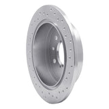 Dynamic Friction 1988-1989 Mazda 929 Rear Left Drilled Silver Brake Rotor by Dynamic Friction Company 621-80020L