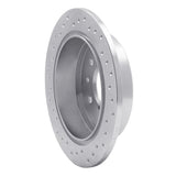 Dynamic Friction 1988-1989 Mazda 929 Rear Right Drilled Silver Brake Rotor by Dynamic Friction Company 621-80020R