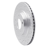Dynamic Friction 1993-1995 Mazda RX-7 Rear Left Drilled Silver Brake Rotor by Dynamic Friction Company 621-80032L