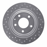 Dynamic Friction 1993-1995 Mazda RX-7 Rear Left Drilled Silver Brake Rotor by Dynamic Friction Company 621-80032L