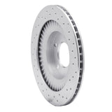 Dynamic Friction 1993-1995 Mazda RX-7 Rear Left Drilled Silver Brake Rotor by Dynamic Friction Company 621-80032L