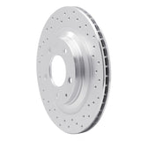 Dynamic Friction 1993-1995 Mazda RX-7 Rear Right Drilled Silver Brake Rotor by Dynamic Friction Company 621-80032R
