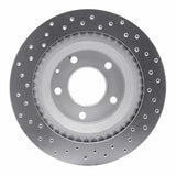 Dynamic Friction 1993-1995 Mazda RX-7 Rear Right Drilled Silver Brake Rotor by Dynamic Friction Company 621-80032R