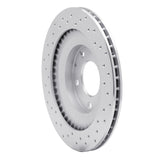 Dynamic Friction 1993-1995 Mazda RX-7 Rear Right Drilled Silver Brake Rotor by Dynamic Friction Company 621-80032R